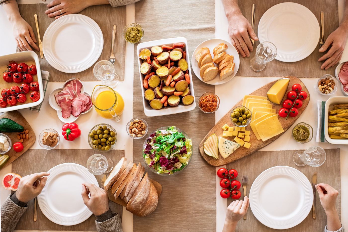 Table de brunch vue du dessus
